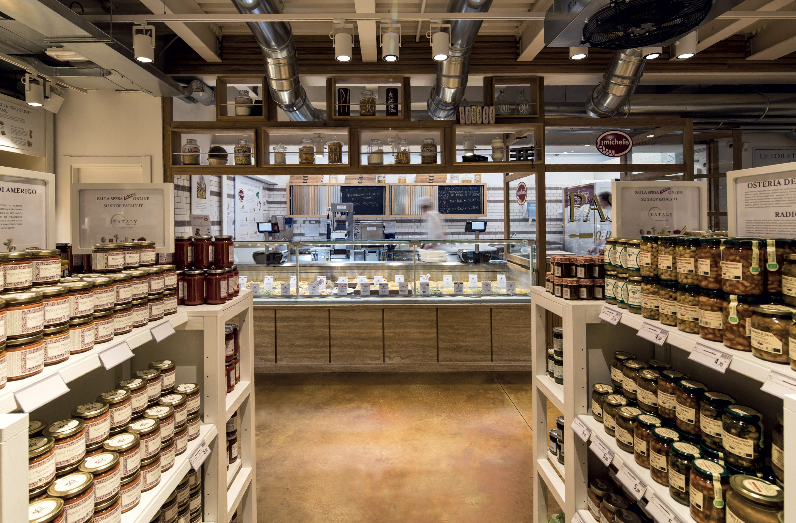 Eataly Milano acid stained floor, an original solution Ideal Work