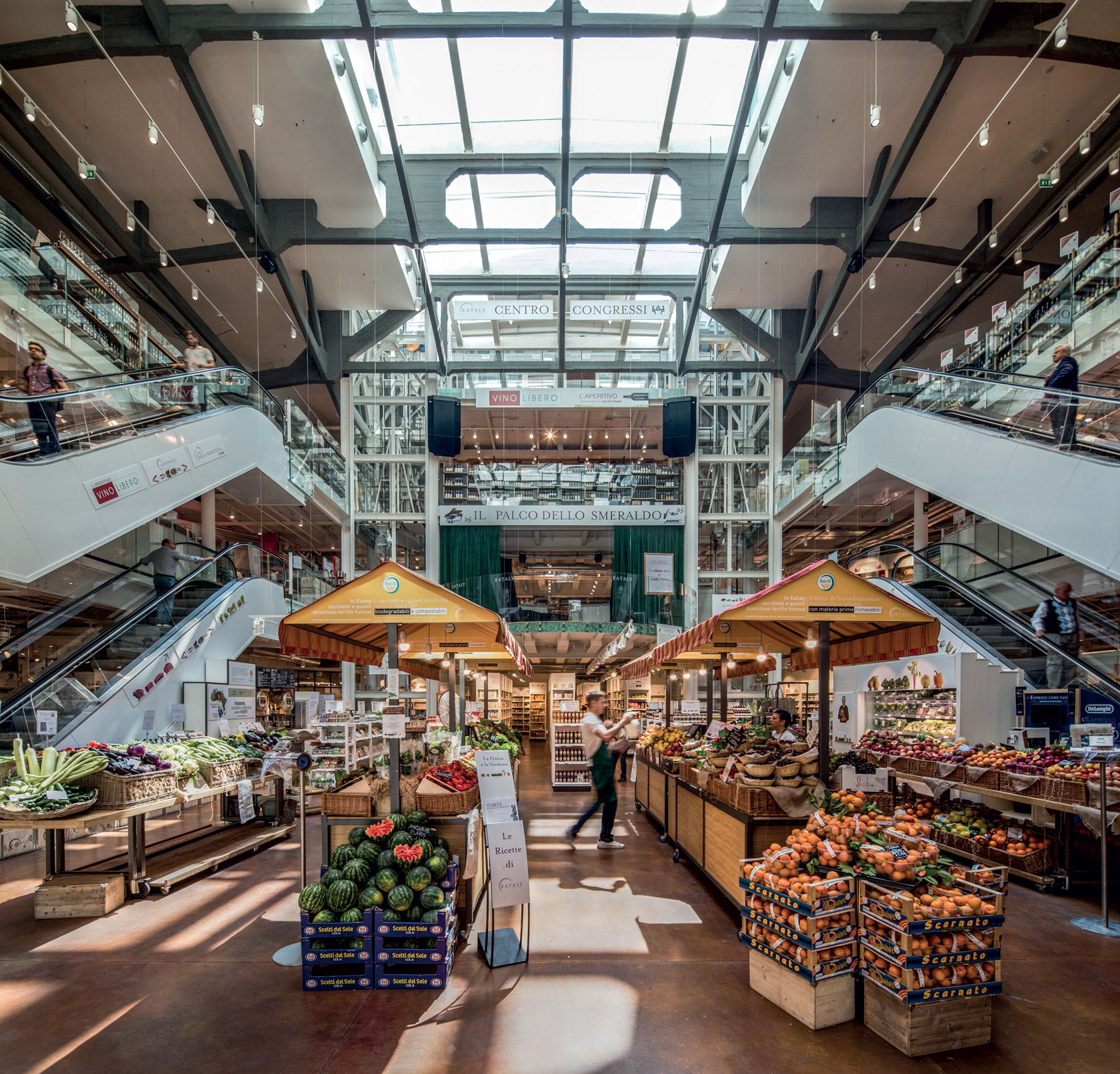 Eataly Milano: acid stained floor, an original solution - Ideal Work