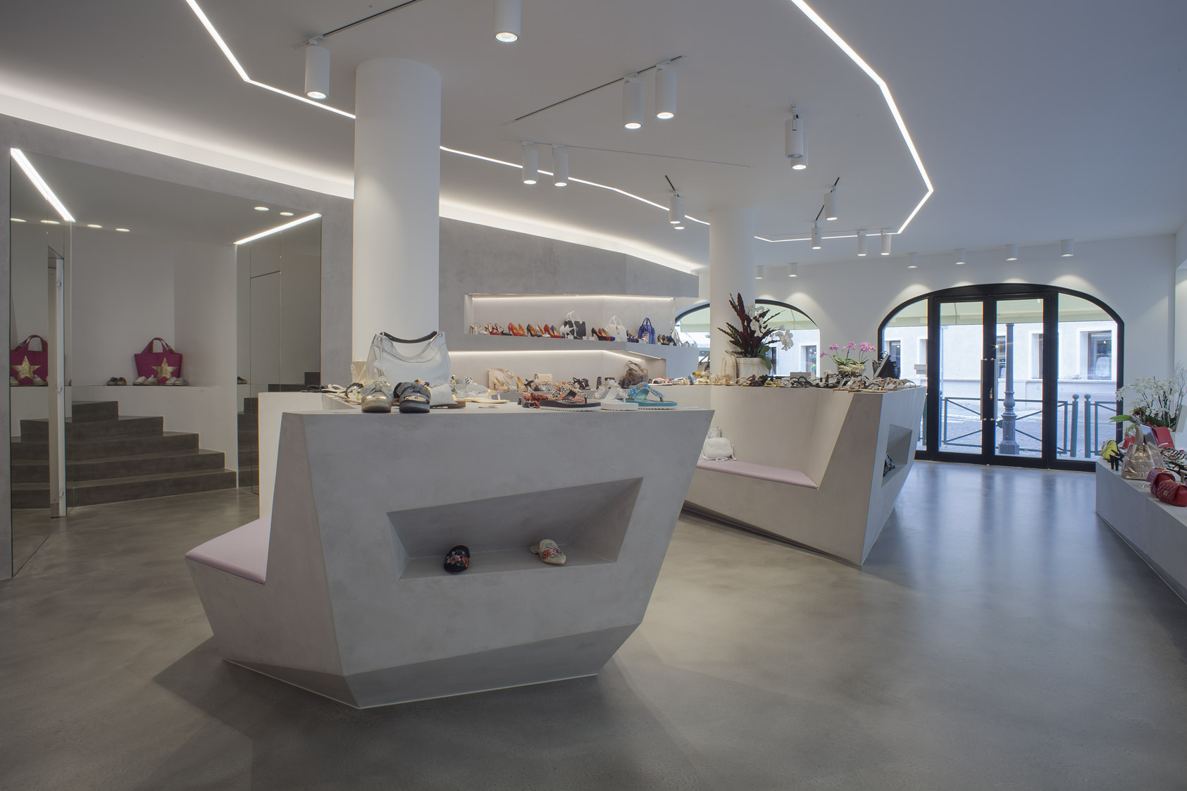 Cement and microcement flooring, industrial style, seamless